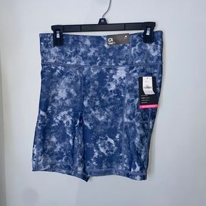 Gap blue camo biker shorts